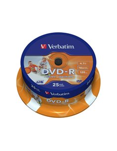 Verbatim DVD-R Printables 16x 4.7GB (Tarrina 25 Uds)