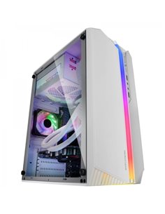 Mars Gaming MC-S1 Boîte Compacta Gaming - Iluminacion ARGB 12 Modos - Ventilateur FRGB Incluido - Ventana Latéral Completa - Com