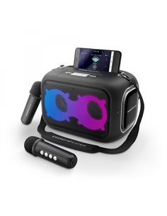 Energy Sistem KaraokeStar Haut-parleur 60W - Bluetooth 5.4 - True Wireless - IPX4 - 8h Autonomie - Luces LED - 2 Microfonos Inal