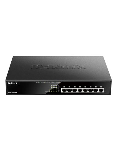 D-Link Switch 8 Puertos Gigabit 10/100/1000 Mbps - PoE+