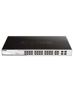 D-Link Switch Smart 24 Puertos Gigabit PoE + 4 SFP Combo