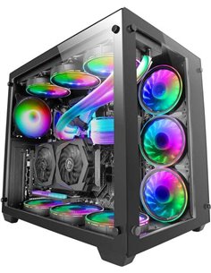 Mars Gaming MCV3 E-ATX Boîte PC Taille XXL - Double Ventana Cristal Templado - Capacité Ampliada XXL - Estructura Modular Double