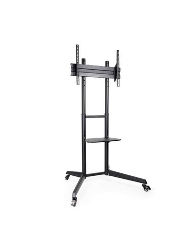 Tooq Ramses Support de Suelo Avec Ruedas Pour Pantallas 37" à 70" - Bloqueo de Ruedas - Estante - Gestion de Cables - Peso Max 5