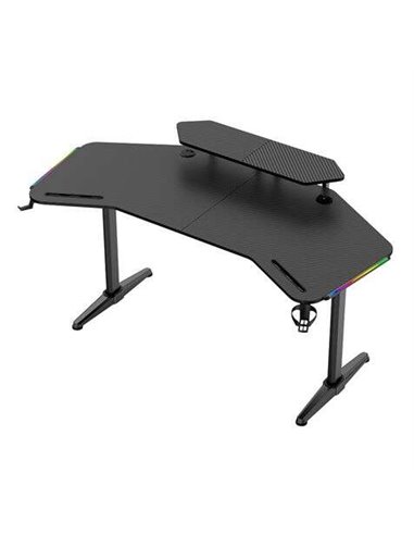 Muvip Mesa Gaming PRO1500 XL Fibre Carbono - Luz RGB Sound