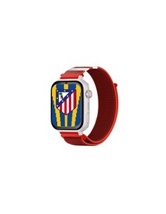 Savefamily Reloj Intelligente Smartwatch Infantil Savewatch Plus Edicion Atletico de Madrid Avec GPS et Llamada - Correa Tela Ro