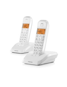 Motorola S1202 Telefono Inalambrico Dect + 1 Supletorio - Identificador de Llamada - Contestador - Manos Libres - Couleur Blanc