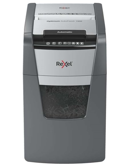Rexel Optimum AutoFeed 130X Destructora Automatica de Corte en Particulas P-4 - Autoalimentacion 130 Feuilles, Manual 8 Feuilles