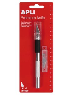 Apli Cuchillo Hobby de Precision Premium - 15mm - Feuille de Acier Inoxydable - Acabado Soft - Reemplazo Facile de Cuchilla - Co