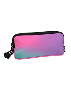 Milan Sunset Étui Trousse 3 Compartiments - Tejido Résistant à les Roturas et Rasgaduras - Dimensions 22x11x6.5cm - Couleur Rose