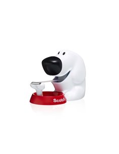 Scotch Magic Dispensador de Ruban Adhesiva - Pour Rollos de Jusqu'à 19mm x 8.89m - Comprend 1 Ruban Adhesiva - Forma de Perro - 
