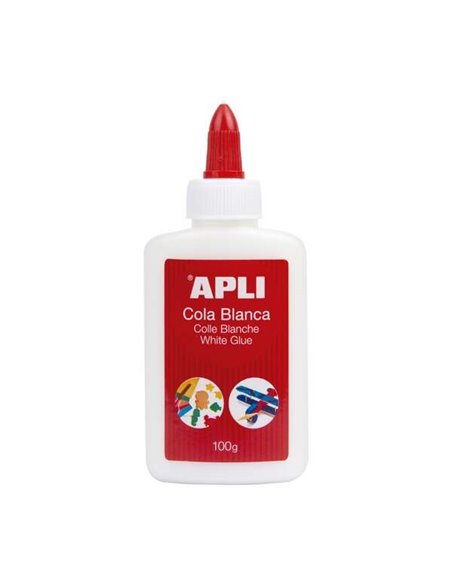 Apli Cola Blanca Liquida 100g - Aplicador de Pointe - Sans de Solventes et No Toxica - Adapté Pour usage Scolaire