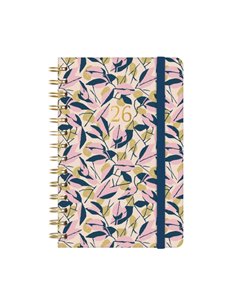 Finocam You Agenda de Spirale - Annuel 2026 - Planificador - Fermeture de Goma - Format E5 - 131x19x190mm - Semaine sur 2 pages 