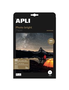 Apli Papier Fotografico Photobright A4 280g 25 Feuilles