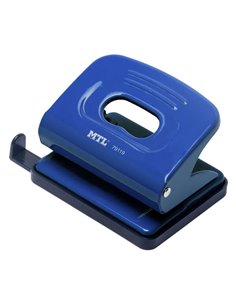 Dohe Perforateur Perforador Metalico - Jusqu'à 16 Feuilles - Guia et Deposito - Couleur Bleu
