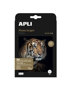 Apli Papier Fotografico Photobright 13 x 18 cm 240g 50 Feuilles