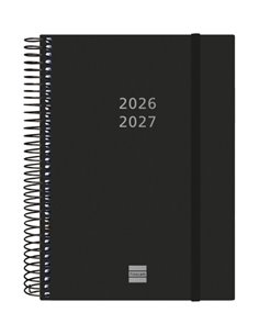 Finocam Spirale Agenda Internacional - 18 Meses - 2 Dias Par Pagina - Format E10 - 155x212mm - Tapas de Polipropileno - Papier d