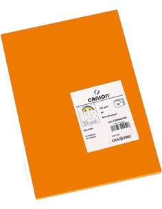 Canson Guarro Pack de 50 Cartulinas Iris A4 de 185g - 21x29.7cm - Couleur Orange