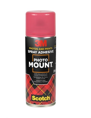 Scotch 3M Photomount Adhésif en Spray 400ml - Adhésif de Haute résistance - Transparent