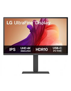 LG Monitor LED 27" IPS UHD 4K 60Hz HDR 10 - Respuesta 5ms - Réglable en Altura, Inclinable et Giratorio - Altavoces 2 x 5W - 16: