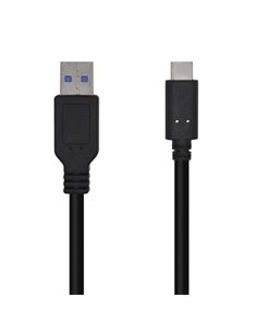 Aisens Câble USB 3.1 Gen2 10Gbps 3A - Tipo USB-C/M-À Mâle - 0.5m - Couleur Noir