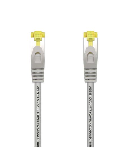 Aisens Câble de Réseau Latiguillo RJ45 LSZH Cat.7 600 Mhz S/FTP PIMF AWG26 - 1.0M - Couleur Gris