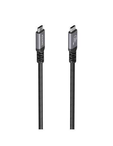 Aisens Câble USB-C Mâle - Supporte jusqu'à 240W - Longueur 1.5m - Vitesse de transfert Jusqu'à 40Gbps - Résolution 8K - Aluminiu