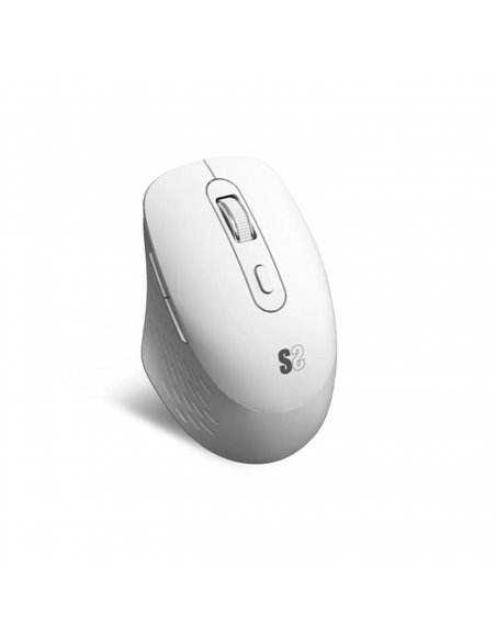 Subblim Curve Ergo Dual Souris Inalambrico Bluetooth, USB 2.4GHz 1600dpi - 5 Botones - Usage Diestro - Couleur Blanc