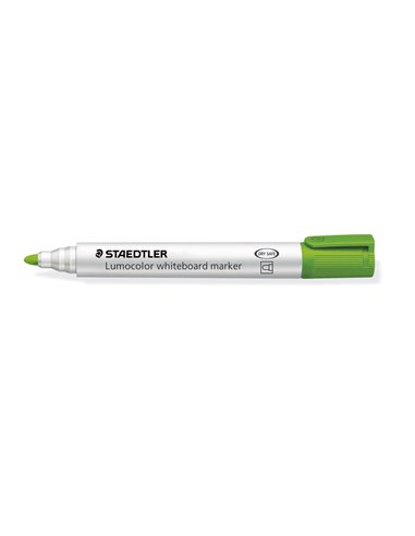 Staedtler Lumocolor 351 Feutre Pour Tableau - Pointe Ronde - Trait 2mm - Capuchon Avec Clip - Couleur Vert Lima