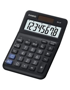 Casio MS-8F Calculadora de Sobremesa Avec Écran Extra-grand de 8 Digitos - Signos de Comando de Funcion - Alimentation Solar et 