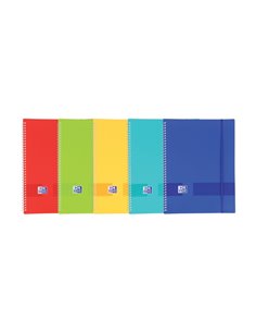 Oxford Live & Go A4 Chemise de Fundas - Couvercle de Plastico Opaco - Spirale 40 Fundas - Couleur Vivos