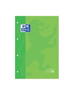 Oxford School Classic Recambio Encolado A4 80 Feuilles Cuadricula 5x5 - Recuadro du Couleur de la Couvercle - Couvercle Couleur 