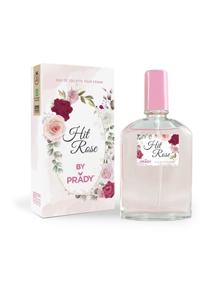 Prady Colonia de Mujer Hit Rose - Flacon de 90 ml - Spray pulvérisateur