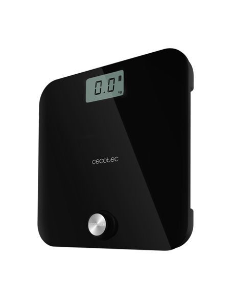 Cecotec Surface Precision 10000 Healthy Black Bascula Corporal - Energia Sans Pilas - 4 Sensores - Cristal Templado - Écran LCD 