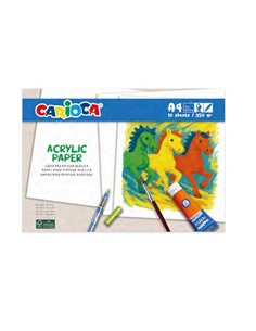 Carioca Acrylic Pack Avec 10 Feuilles A4 Pour Feutres et Pintura Acrilica - Papier de 350gr - No Deja que les Couleurs Traspasen