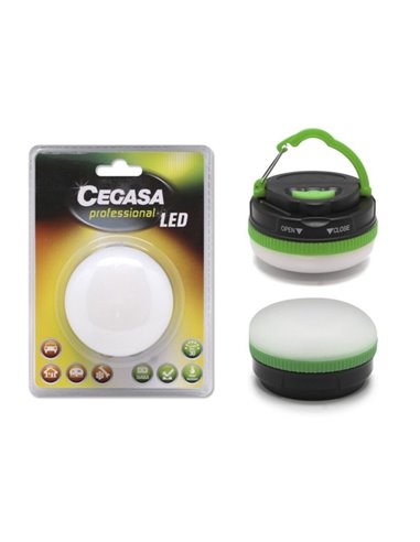 Cegasa Profesional Linterna de 5 LED 30lm - Gancho Pour Colgar - 5 Modos de Iluminacion - Résistant à Golpes et Eau IP44 - Funci