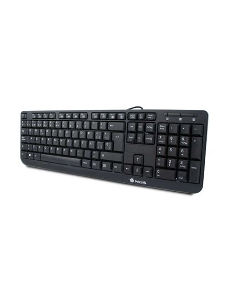 NGS FunkyV3 Clavier Multimedia USB - 12 Teclas Multimedia - Câble de 1.40m - (AZERTY, French)