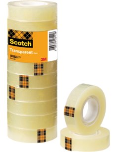Scotch Pack de 10 Cintas Adhesivas 15mm x 33m - Couleur Transparent