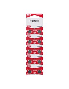 Maxell Pack de 10 Pilas Alcalinas de Boton LR1130 1.5V