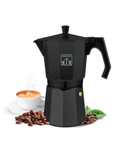 Cecotec Moklassic 600 Cafetera Italiana Pour 6 Tazas - Aluminium Fundido - Adaptée Pour Todas les Superficies - Adapté Pour Lave