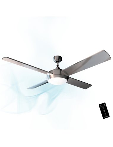 Cecotec EnergySilence Aero 570 Ventilateur de Techo Avec 4 Aspas et Luz LED Integrada - 60W - Diametro de 52" - Mando à Distanci