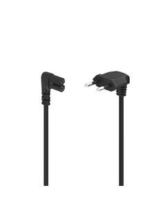 Hama Câble de Alimentation Coudé CEE7/16 Mâle - Femelle C7 - Longueur 1.5m - Seccion 0.75mm2 - Couleur Noir