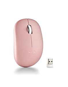 NGS Souris Inalambrico Avec Teclas Silenciosas - 2 Botones - Ambidiestro - Couleur Rose