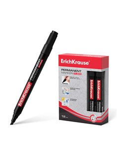 Erichkrause Marqueur Permanent P-300 - Pointe Biselada - Pour Escribir en Multiples Superficies - Couleur Noir