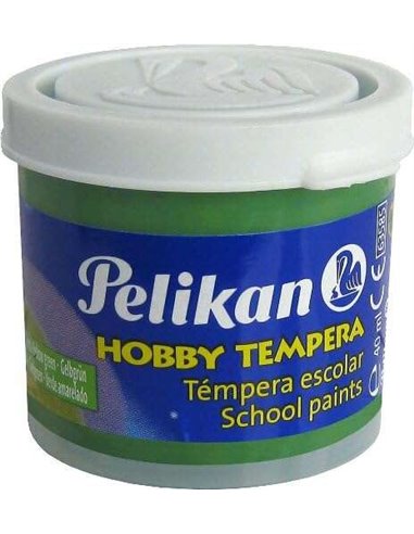 Pelikan Tempera Scolaire Flacon 40ml - Facile de Lavar - Idéal Pour Actividades Escolares - Couleur Vert