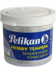 Pelikan Tempera Scolaire Flacon 40ml - Facile de Lavar - Idéal Pour Manualidades - Couleur Blanc