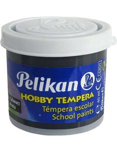 Pelikan Tempera Scolaire Flacon 40ml - Facile de Lavar - Idéal Pour Proyectos Escolares - Couleur Noir