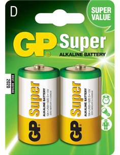 GP Pack de 2 Pilas Super Alcalinas LR20 D 1.5V