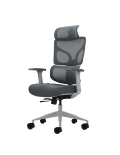 Oqonos Cherg 014 Silla de Bureau Ergonomica Avec Reposacabezas Cervical Réglable, Respaldo et Asiento de Malla Élastique, Reposa
