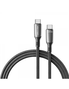 Vention Câble USB-C Mâle à USB-C Mâle - 2m - 5A - PD100W - Couleur Noir