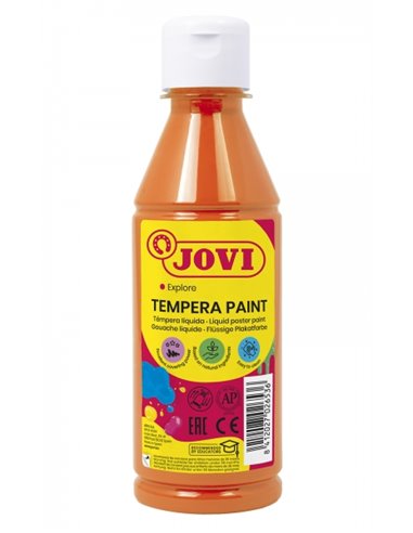 Jovi Tempera Paint Tempera Liquida 250ml - Base Eau - Lista Pour Usar - Alto Poder Cubriente - Séchage rapide - Excelente Fluide